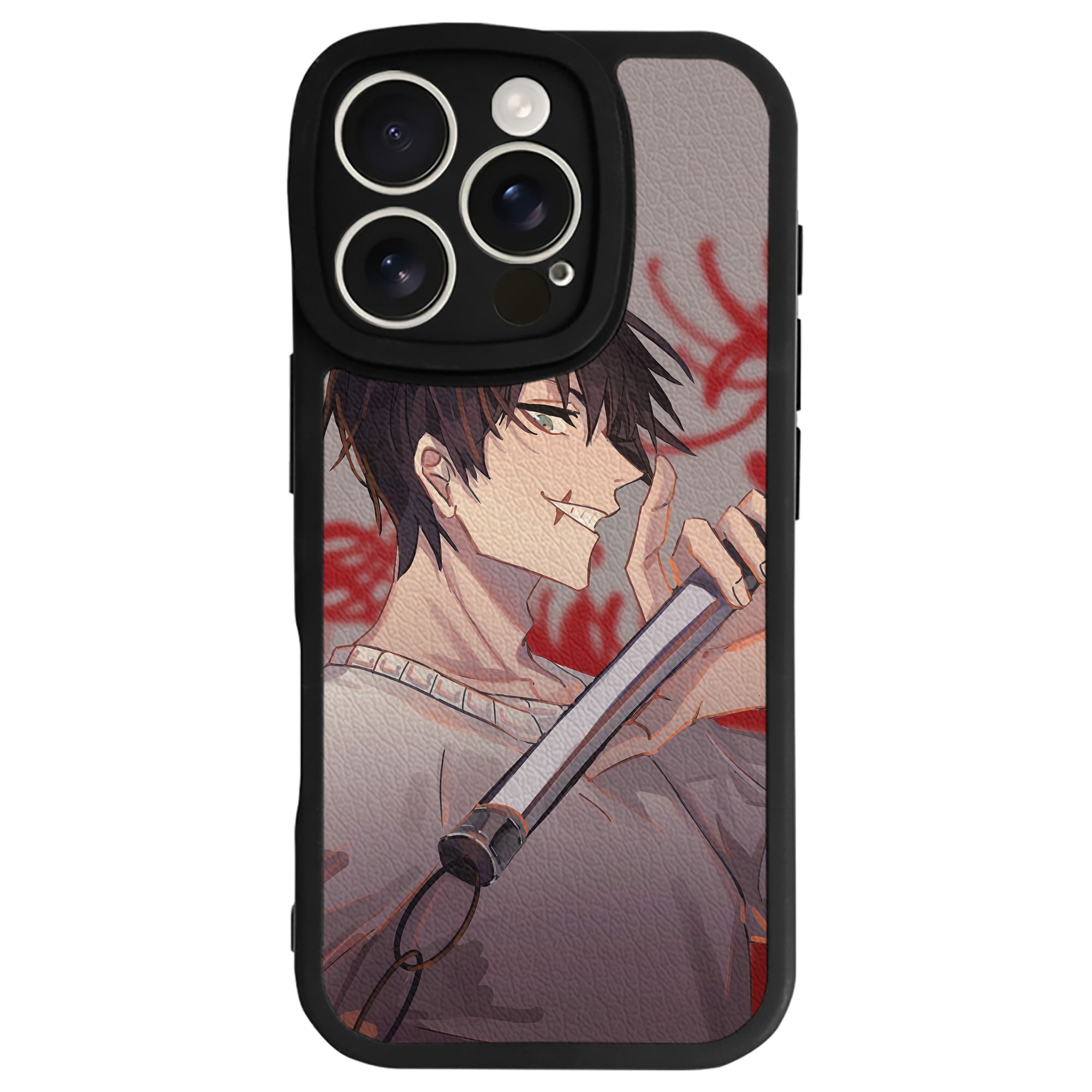 （画像用） 呪術廻戦 Jujutsu Kaisen 【iPhone 16シリーズ対応】シリコンスマホケース（レザー調） 材質：シリコン